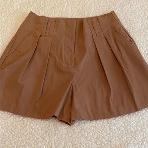 Express Brown High Waist Shorts with Tailored Design